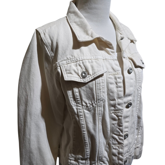 Free People Rumors Denim Jacket In Ecru Size Small - Picture 5 of 9